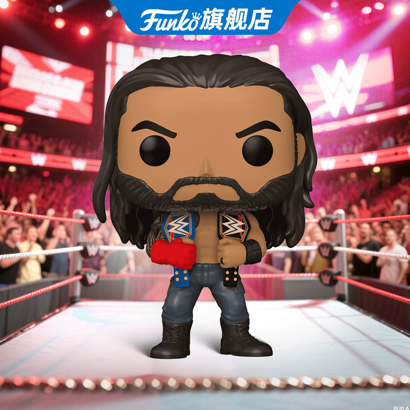 WWE罗曼·雷恩斯双冠王版手办