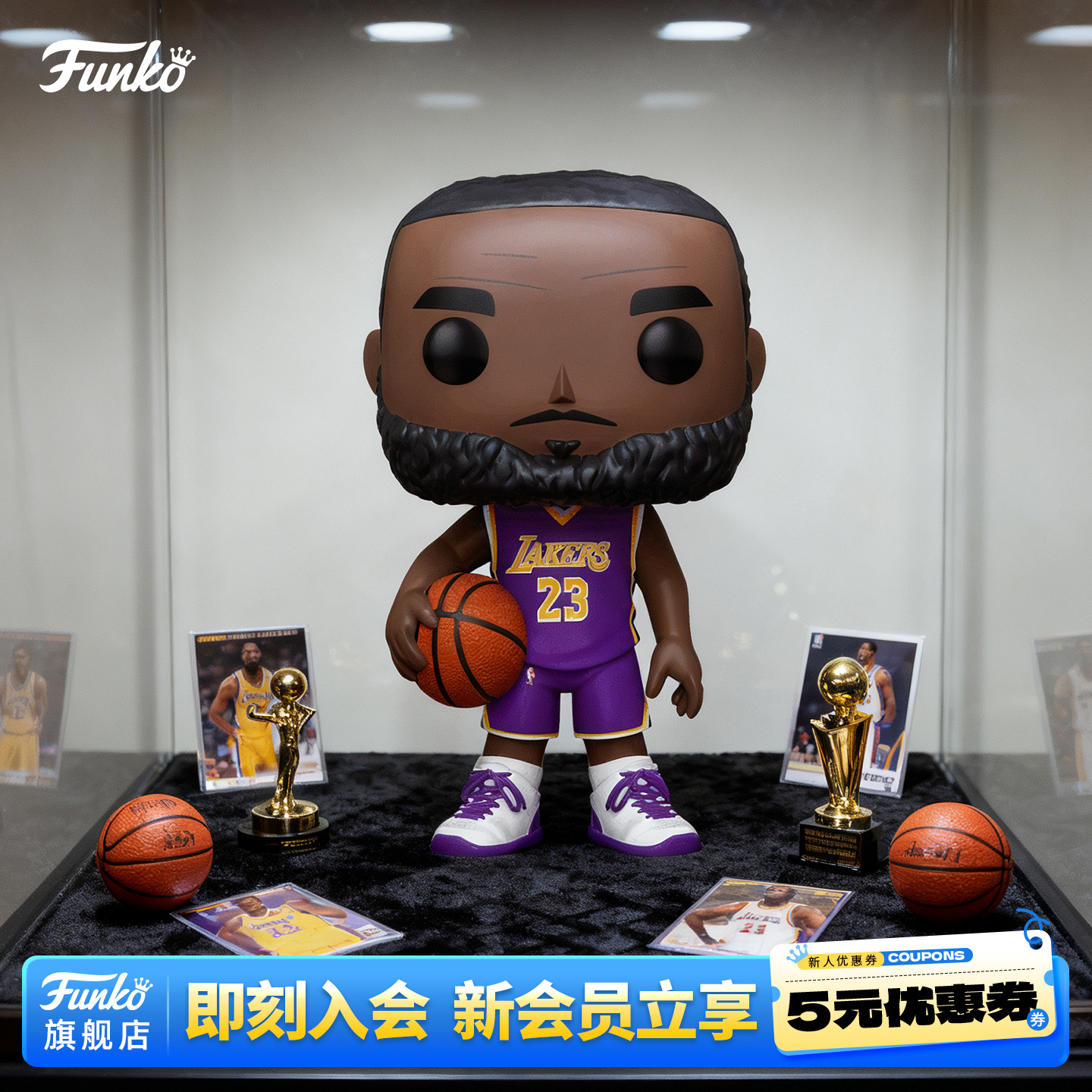 NBA湖人队勒布朗詹姆斯10寸手办