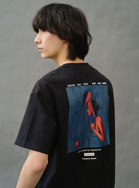 ARTvoz【割裂青年】艺术家限量插画印花圆领短袖夏凉感宽松T恤男