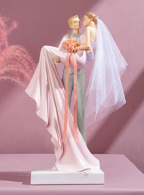 欧式结婚礼物送闺蜜一对情侣影楼装饰品新婚实用情人节婚房摆件