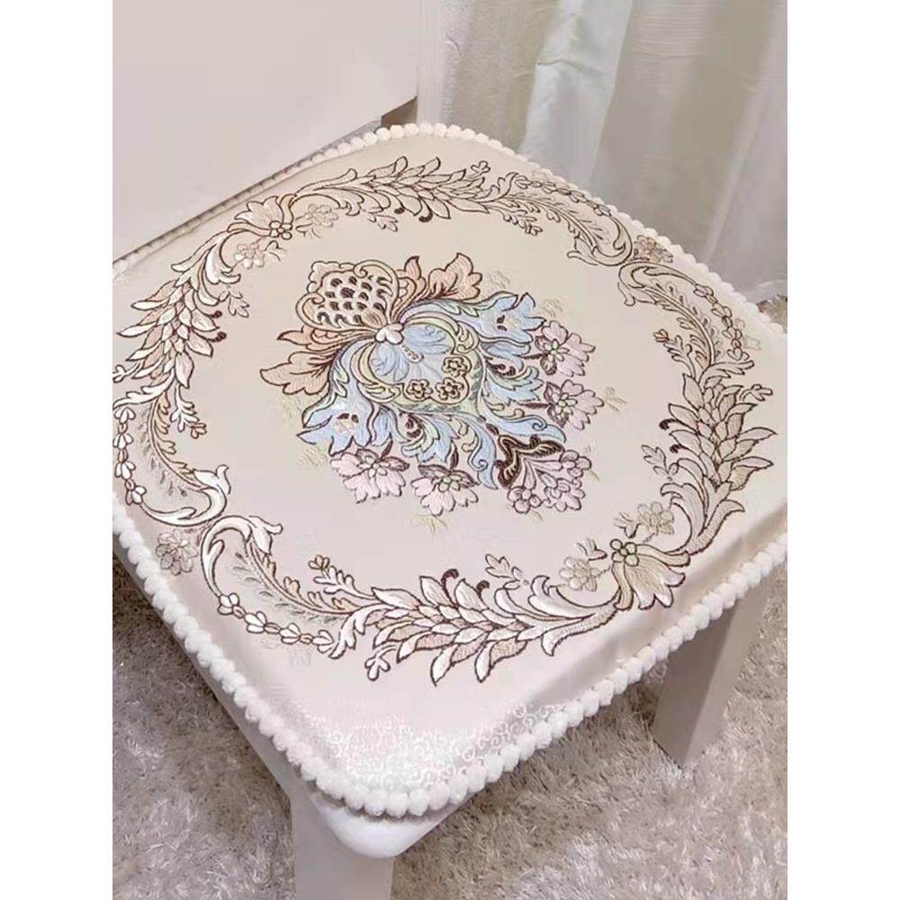 xyt欧式餐椅垫坐垫加厚布艺餐桌椅垫办公室椅子坐垫凳子垫带绑带