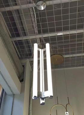 北欧极简风格餐厅吧台后现代轻奢卧室床头过道不锈钢创意小吊灯