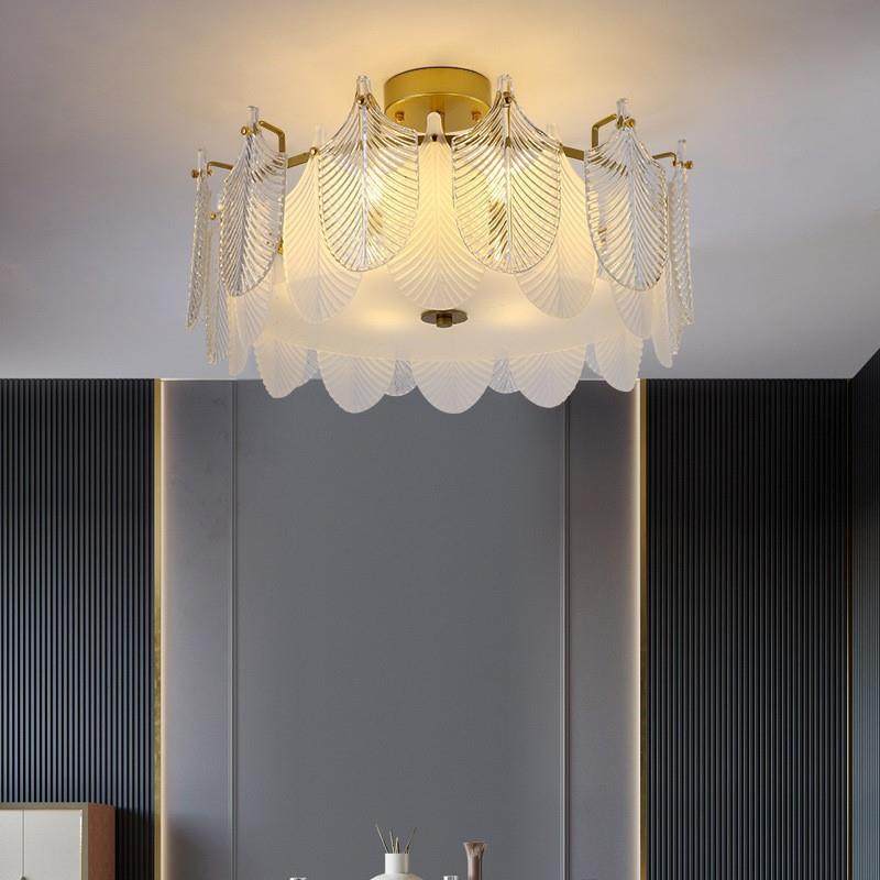 法式简约吸顶灯卧室新款现代高端大气创意个性意式轻奢水晶玻璃灯