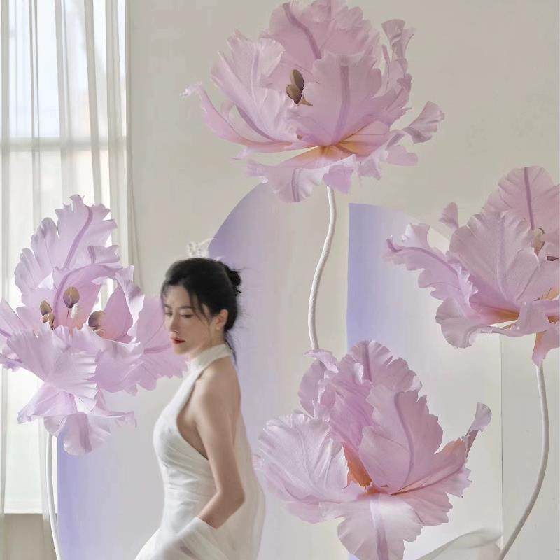 大型纸艺花郁金香仿真花婚礼路引拍摄道具商场橱窗装饰花朵落地灯,电子元器件市场,集成电路（IC）,淘宝优惠券,粉丝福利购,淘宝优惠卷