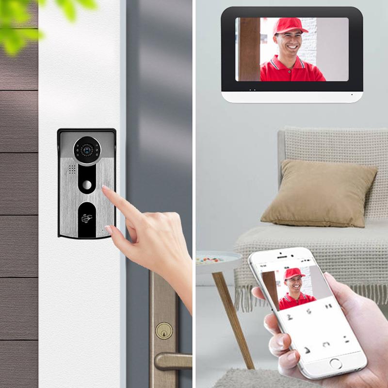 可视对讲门禁系统门铃室内机楼宇对讲小区单元门智能防水套装设备