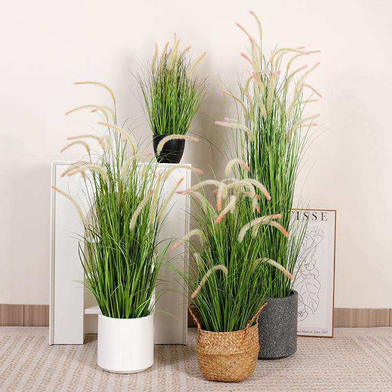 芦苇草仿真花绿植蒲苇假花植物盆栽室内装饰仿生狗尾巴草花造景