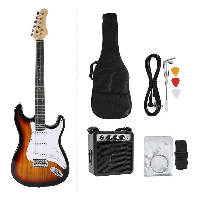 跨境电吉他套装单摇ST系列专业级电吉他摇滚初学者演出工厂直销