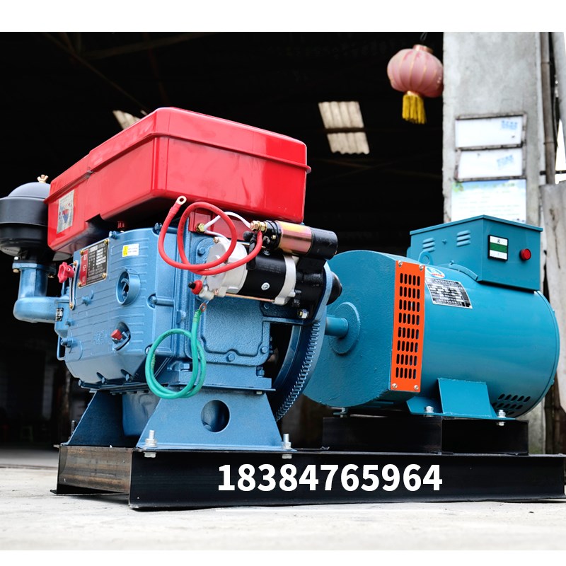 柴油发电机水冷单缸直联发电机组小型家用发J电机组单三相380V养