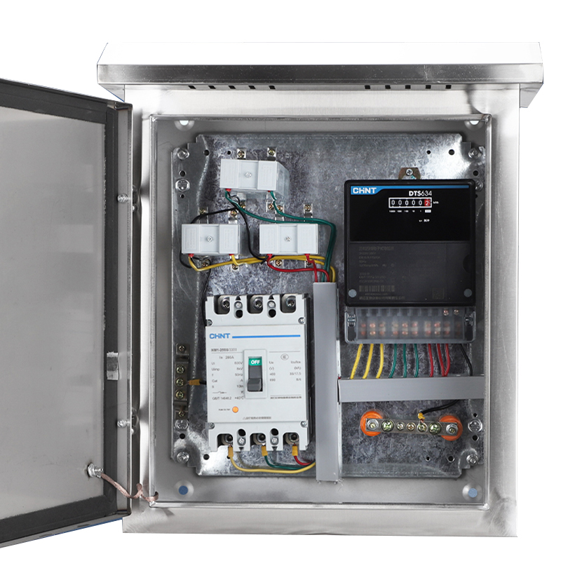 三相四线电表箱 160A 计量用电不锈钢配电箱防雨V成套动力箱壁挂