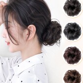 真发卷发丸子头假发发圈低扎花苞头古风假发包后脑勺蓬松盘发神器