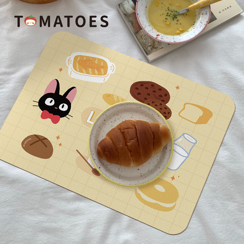 【番茄营业中】防水防油餐桌垫卡通可爱皮革餐垫杯垫微波炉隔热垫,居家布艺,餐垫,淘宝优惠券,粉丝福利购,淘宝优惠卷