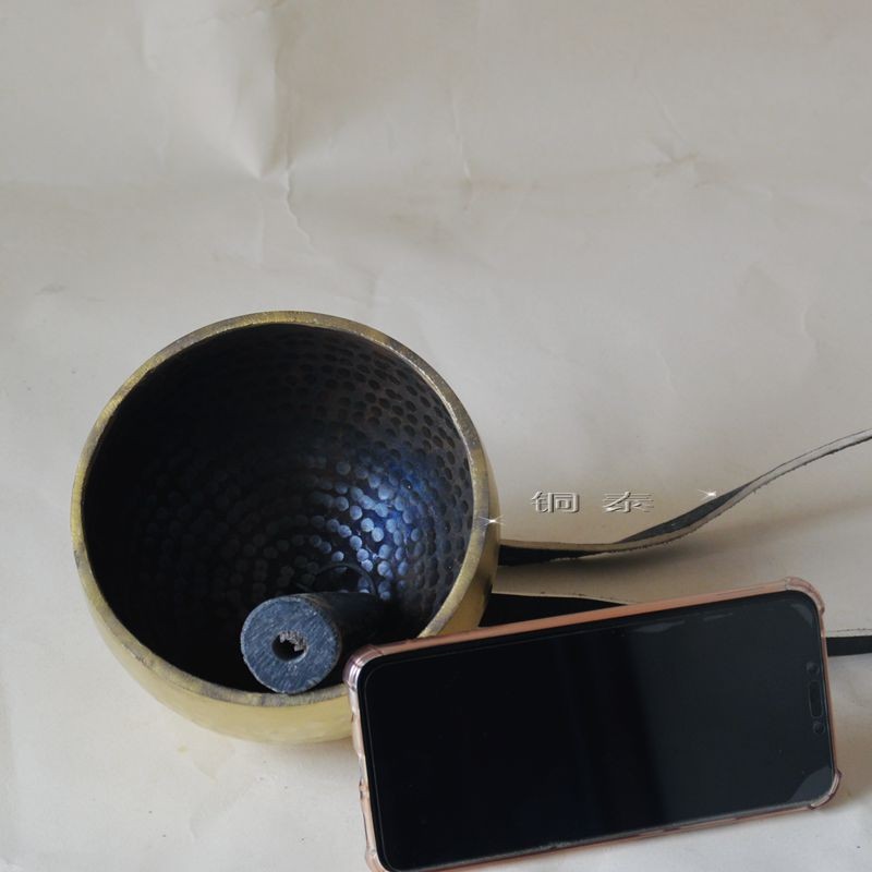 原色黄铜驼铃铜铃铛冥想手摇铃创意门铃门挂空灵禅修东巴铃隔山铃