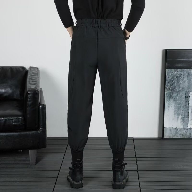 小西裤男士秋冬季束脚垂感修身九分西装裤休闲长裤子男款休闲裤
