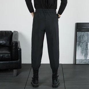 小西裤男士秋冬季束脚垂感修身九分西装裤休闲长裤子男款休闲裤