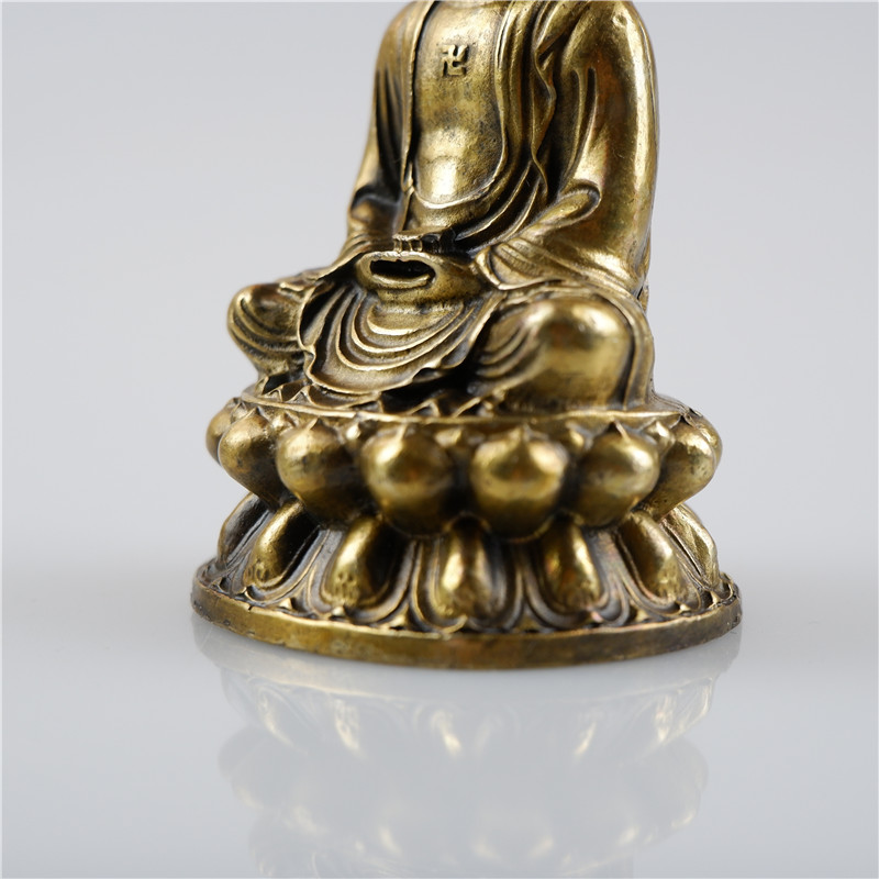 开运纯铜大日如来佛像佛祖释迦摩尼佛释迦牟尼小佛像家用供奉摆件