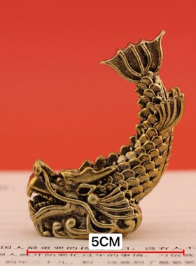 纯黄铜龙之九子鸱尾螭吻鸱吻摆件厨房家居饰品客厅办公室装饰茶宠