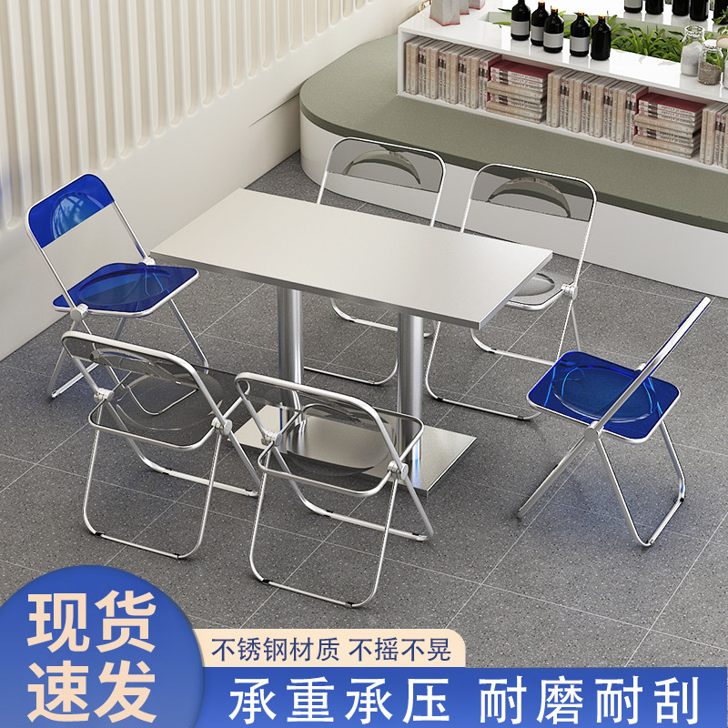 网红工业风不锈钢长桌食堂餐桌椅小吃店奶茶店螺蛳粉创意桌椅组合,住宅家具,不锈钢/PVC餐桌,淘宝优惠券,粉丝福利购,淘宝优惠卷