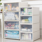 抽屉式 收纳柜储物收纳箱子多层塑料整理衣柜透明收纳盒家用储物箱