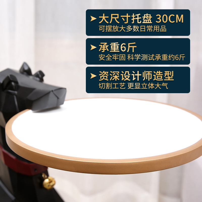 北欧轻奢落地狗摆件实用收纳沙发边几电视柜子客厅大型新居礼物品