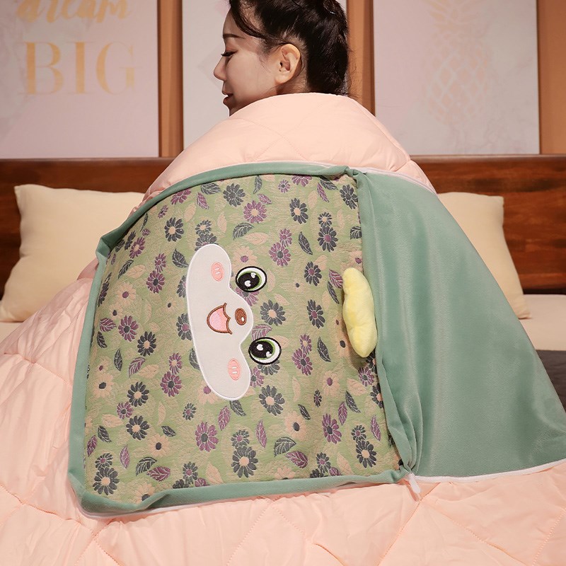 抱枕被子两用办公室午睡枕头折叠毯子二合一汽车靠枕车用女生睡觉