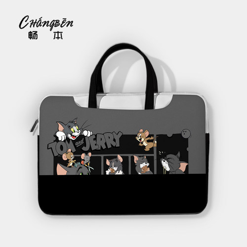 猫和老鼠笔记本电脑包手提适用华为matebook14联想小新pro14华硕戴尔苹果macbookair13内胆包15点6寸2025新款