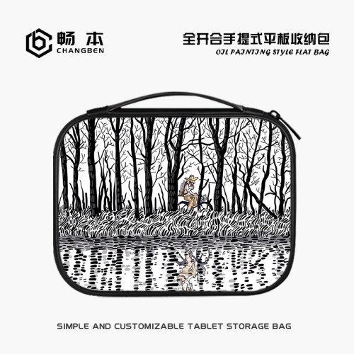 梵高油画平板内胆收纳包适用苹果iPadpro12.9笔air4mini6键盘袋电脑9手提小米5华为matepad11保护套e10.9英寸