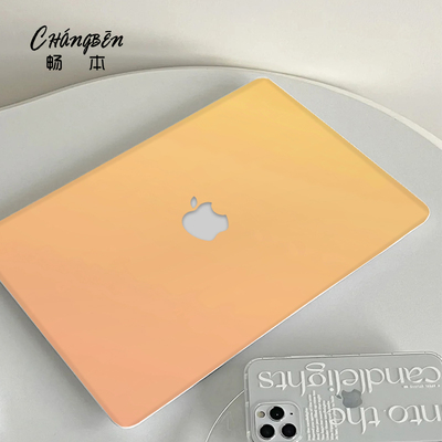 渐变色适用苹果macbookpro14电脑壳macbookair13笔记本保护套M4配件pro16寸macpro外壳M3M2硅胶膜2025款mbp15
