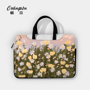 高级感笔记本手提电脑包适用苹果macbookair13华为matebookd联想小新pro14内胆包华硕15.6戴尔16英寸保护套女