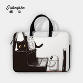 可爱猫咪笔记本手提电脑包适用苹果macbookair13华为matebookd联想小新pro14内胆包戴尔华硕15.6荣耀16保护套