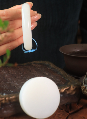 新疆和田玉羊脂玉套镯平安镯镯心