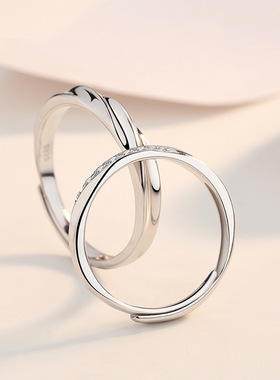 999S纯银情侣对戒高端大气戒指