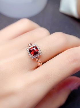 红宝石本命年戒指琼瑞阁银