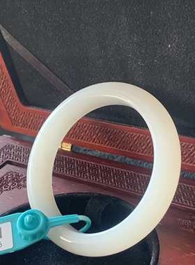 天然和田玉白玉手镯山料平安镯