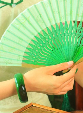 和田玉老坑碧玉手镯山流水平安镯