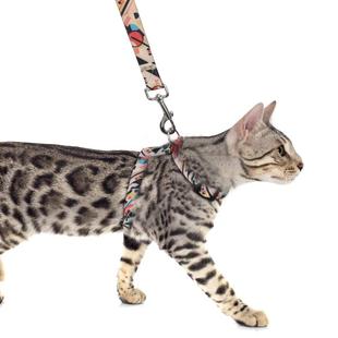 胸背带防挣脱猫项圈 新款 直销宠物用品 猫咪牵引遛猫绳 项圈式
