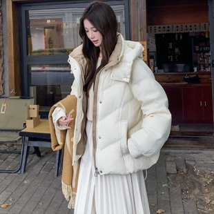 白灵儿羽绒服女冬季2026年新款小个子短款加厚爆款棉衣外套