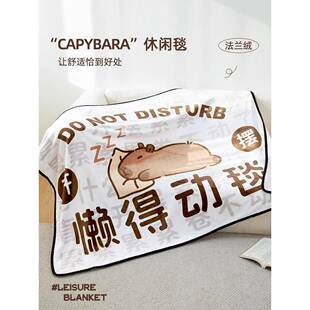 卡皮巴拉懒得动毯子女生生日礼物搞怪沙雕创意男友实用大学生男生