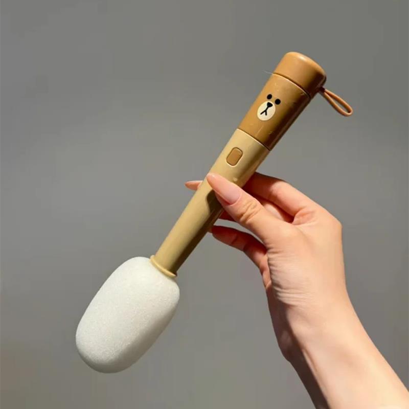 强烈推荐给每个麻麻！三合一杯盖刷便携式奶瓶保温杯水杯清洗神器