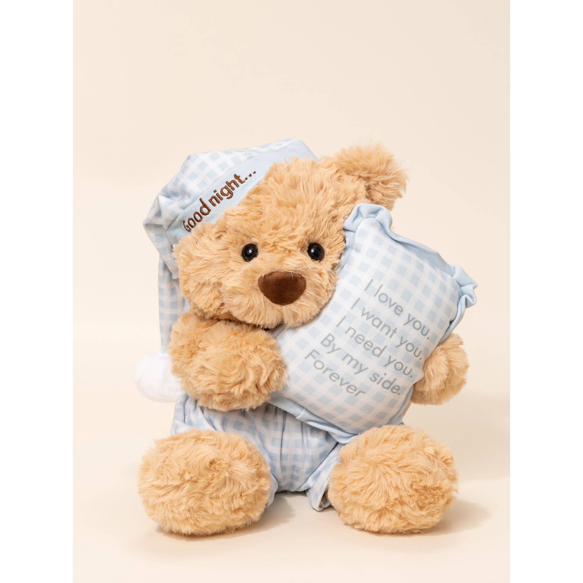 赛斯嘟嘟睡衣熊娃娃泰迪熊毛绒玩具睡觉枕头破布娃娃儿童礼物