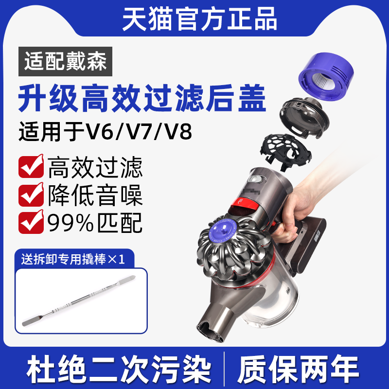 适配dyson戴森吸尘器配件v6v7v8吸尘机主机马达后盖升级后置滤网