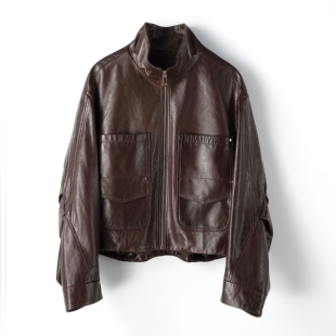 机车外套 海宁真皮皮衣女绵羊皮冷翡翠夹克短款 悠悠粉丝专享