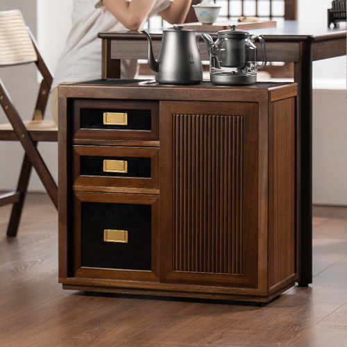 实木茶几烧水壶一体茶水柜