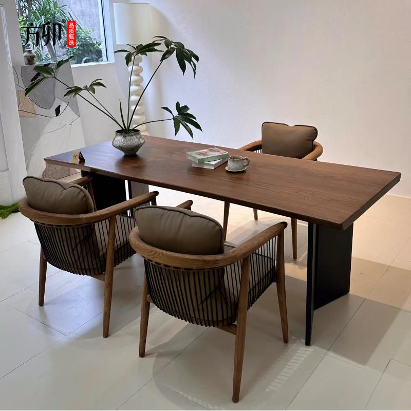 需定制方卯新中式茶桌椅组合现代设计师商务办公会客洽谈实木禅意