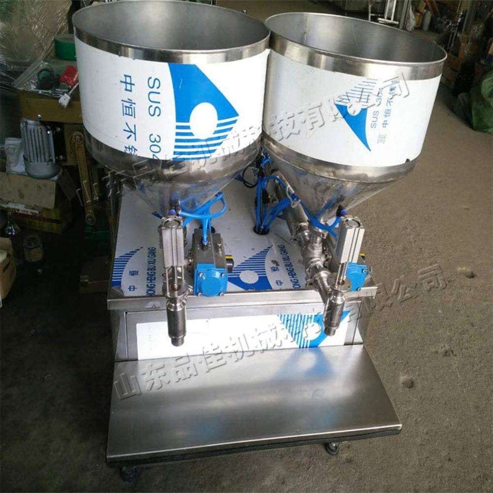 单双头半自动膏体灌装机 粘稠类液体灌装机 芝麻酱辣椒酱灌装设备