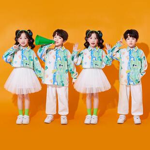 儿童啦啦队演出服幼儿园班服团体合唱服中小学生秋季运动会开幕式