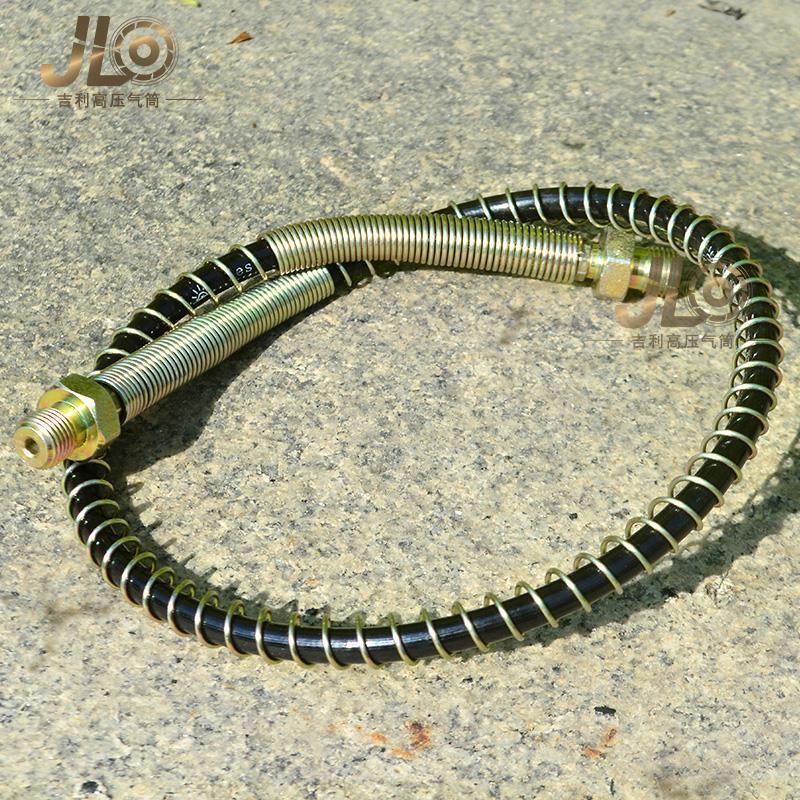 高压软管弹簧气管63mpa 打气筒打G气机M8恒压阀充气公头快接头