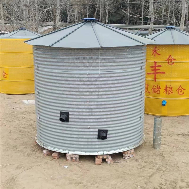 上万斤大型粮仓饲料养殖镀锌板料塔散装猪舍鸭舍麦种稻谷种储存仓