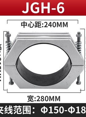 铝合金电缆固定夹抱箍夹具JGH-123456单芯绕性高压防磁线夹卡子