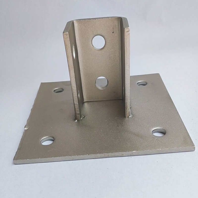 304不锈钢C型钢底座 光伏支架固定立柱地脚 不锈钢C型钢配件牛