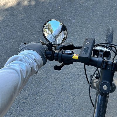反光镜电动车电瓶车装饰公路自行车小圆镜配件山地大全摩托车通用